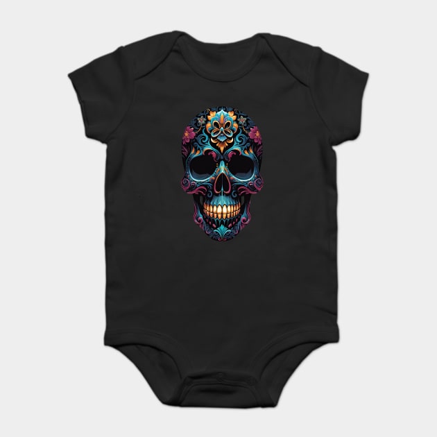 Sugar Skull 1 Baby Bodysuit by Grave Digs